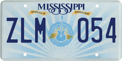 MS license plate ZLM054