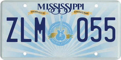 MS license plate ZLM055