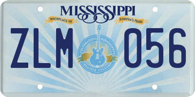 MS license plate ZLM056