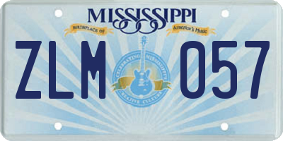 MS license plate ZLM057