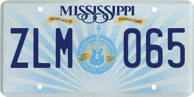 MS license plate ZLM065