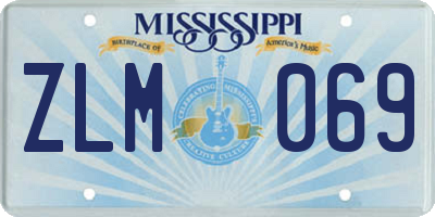 MS license plate ZLM069