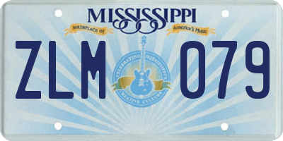 MS license plate ZLM079