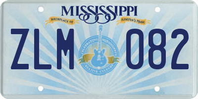 MS license plate ZLM082