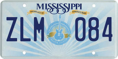 MS license plate ZLM084