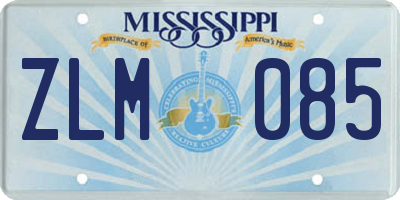 MS license plate ZLM085