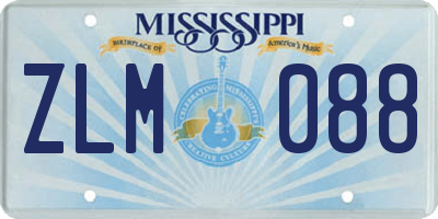 MS license plate ZLM088