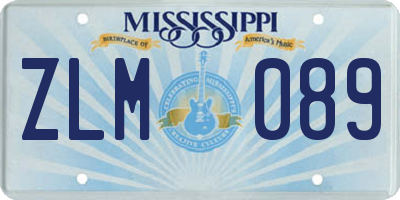 MS license plate ZLM089