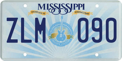 MS license plate ZLM090