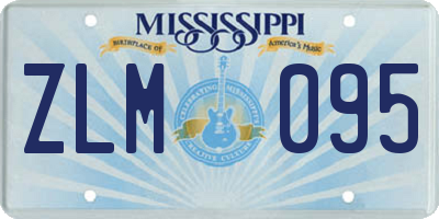 MS license plate ZLM095