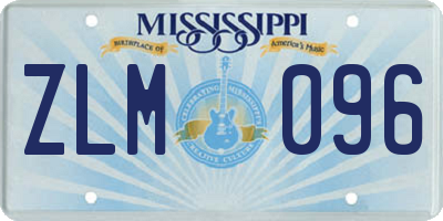 MS license plate ZLM096