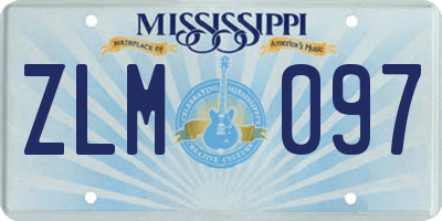 MS license plate ZLM097