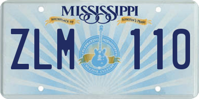 MS license plate ZLM110