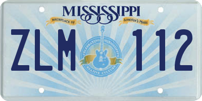 MS license plate ZLM112