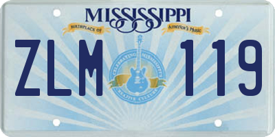 MS license plate ZLM119