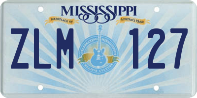 MS license plate ZLM127