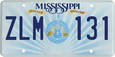 MS license plate ZLM131