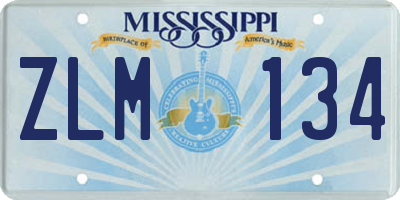 MS license plate ZLM134