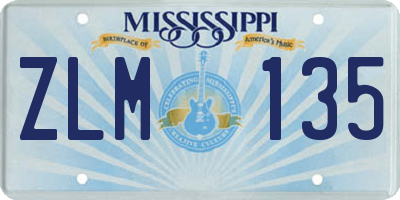 MS license plate ZLM135