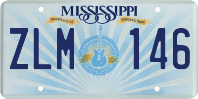 MS license plate ZLM146
