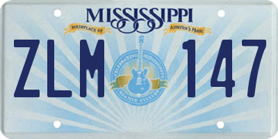 MS license plate ZLM147
