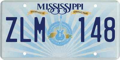 MS license plate ZLM148