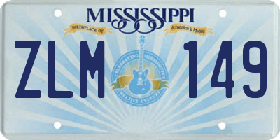 MS license plate ZLM149