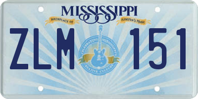 MS license plate ZLM151