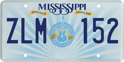 MS license plate ZLM152