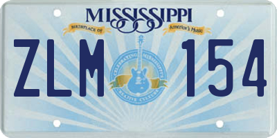 MS license plate ZLM154