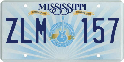 MS license plate ZLM157