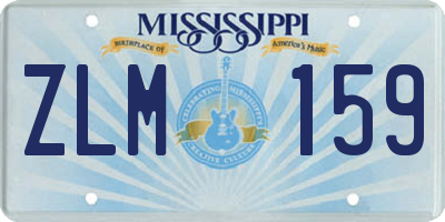 MS license plate ZLM159