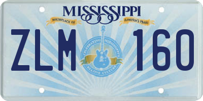 MS license plate ZLM160