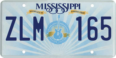 MS license plate ZLM165