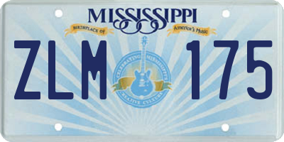 MS license plate ZLM175