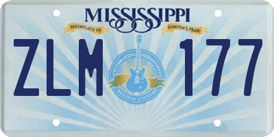 MS license plate ZLM177