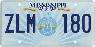 MS license plate ZLM180