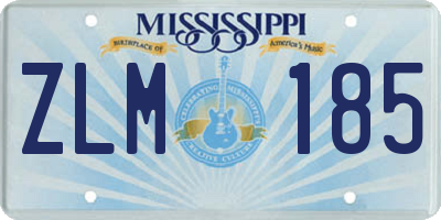 MS license plate ZLM185