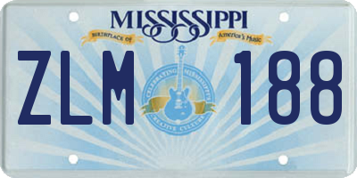 MS license plate ZLM188