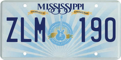 MS license plate ZLM190