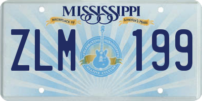 MS license plate ZLM199