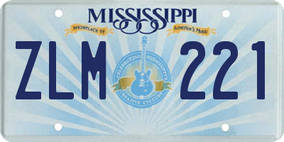 MS license plate ZLM221