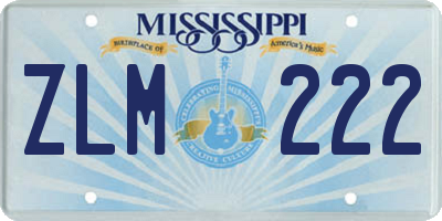 MS license plate ZLM222