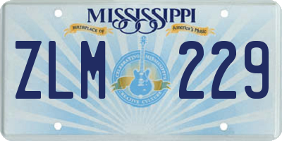 MS license plate ZLM229