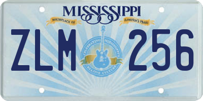 MS license plate ZLM256