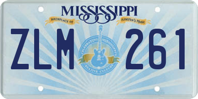 MS license plate ZLM261