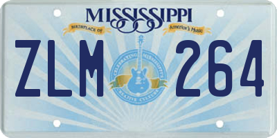MS license plate ZLM264