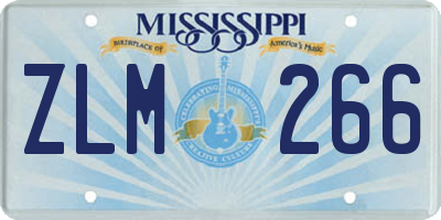 MS license plate ZLM266