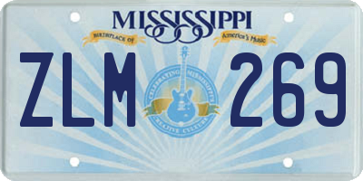 MS license plate ZLM269