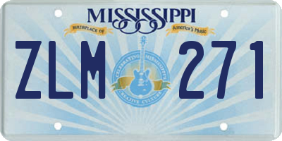MS license plate ZLM271